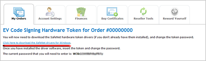 Download token software client