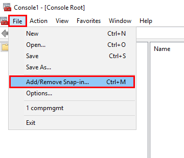 Add/Remove Snap-in...