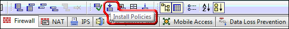 Screenshot showing Install Policies button