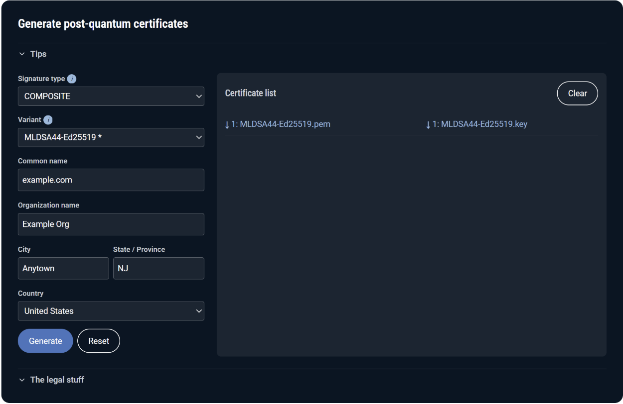 Generate post-quantum certificates graphic