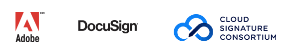 Adobe Sign, DocuSign, Cloud Signature Consortium