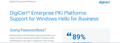 Support for Windows Hello for Business Thumbnail