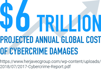 Prevent malware attacks. $6 Trillion projected annual global cost of cybercrime damages