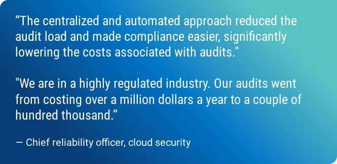 Quote on cloud security and compliance savings Quote on cloud security and compliance savings