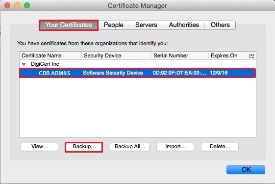 Firefox - Certificate Manager