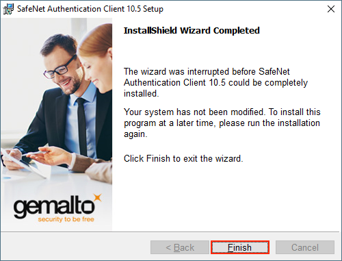 Finish Safenet Installer.