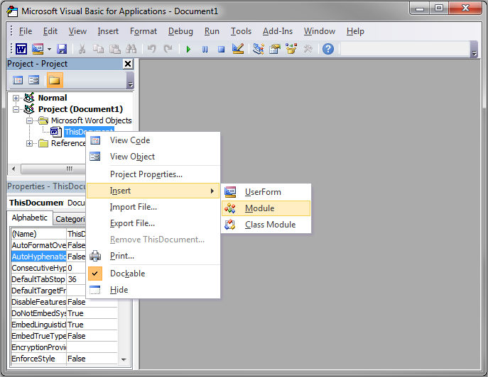 Connecting Dolphin to VBA