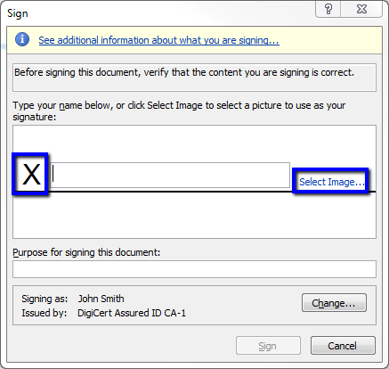 Create A Signature Microsoft Office Documents Digicert Com