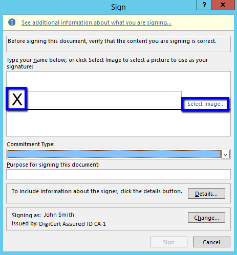Create A Signature Microsoft Office Documents Digicert Com