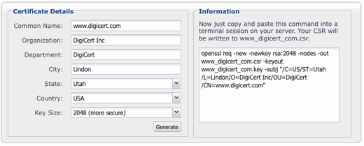 CSR Tool - Your CSR Faster | DigiCert.com