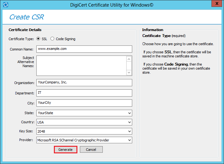 Enter CSR Details