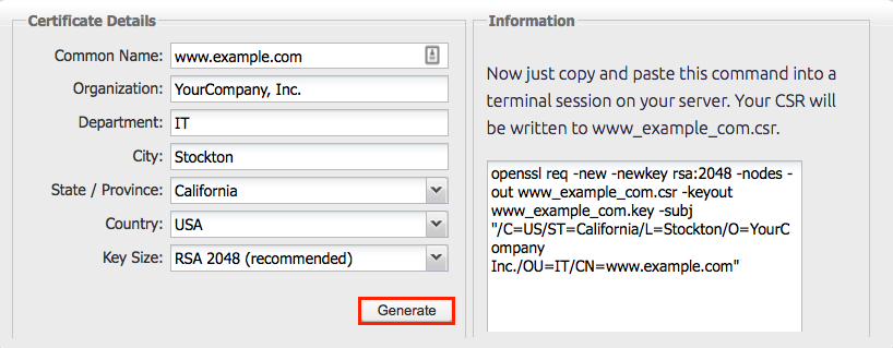 Generate certificate. Windows SSL Certificate info. How to generate CSR with OPENSSL.