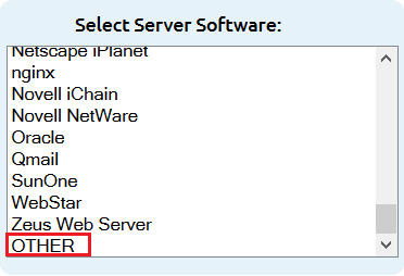 Select Server Software