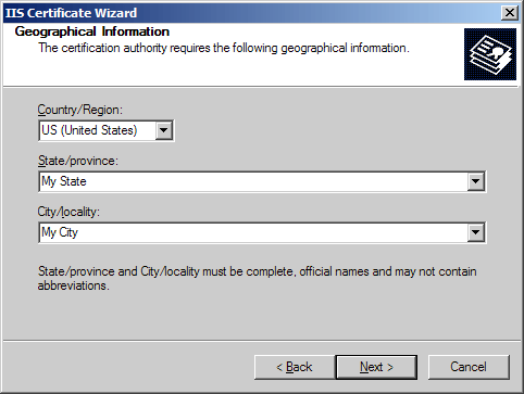 IIS Geographical Information