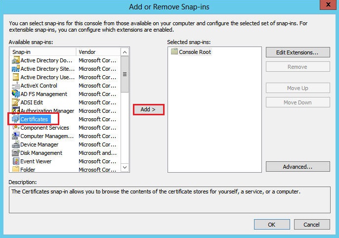 MMC Console add snap-in