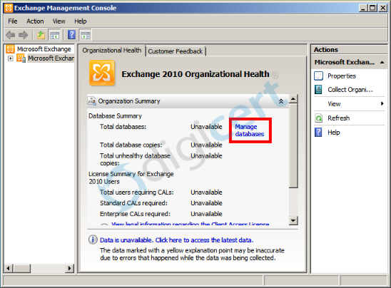 Exchange 2010 Manage Databases