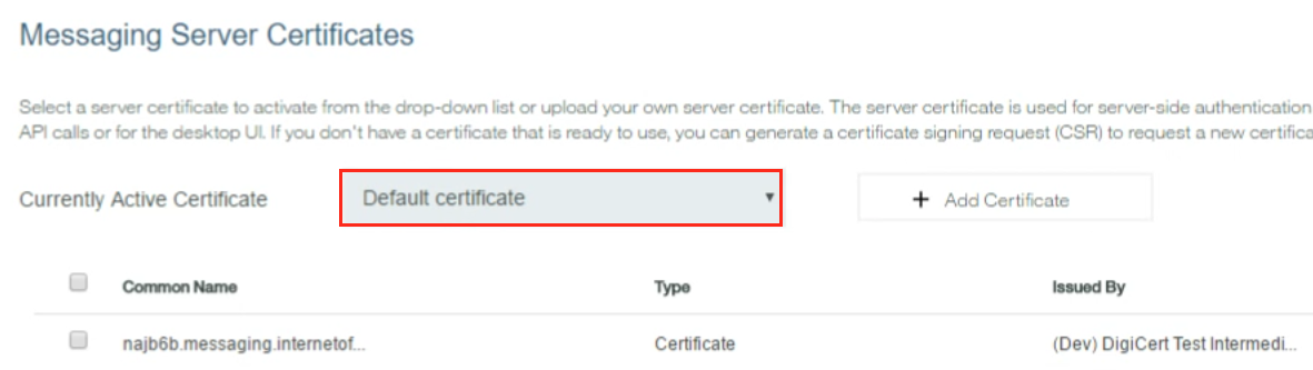 IBM Watson IoT SSL certificate install