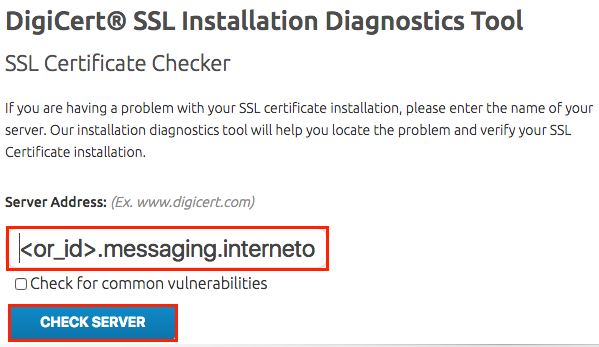 DigiCert SSL Installation Diagnostics Tool