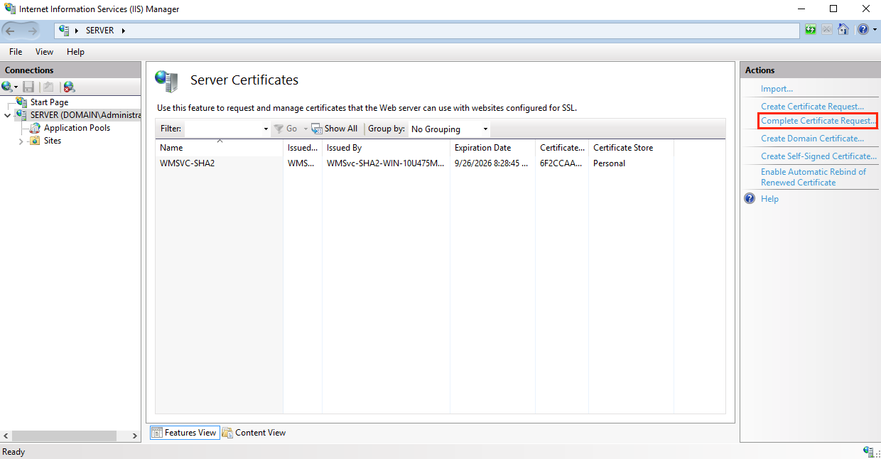 install ssl certificate iis 7 crt