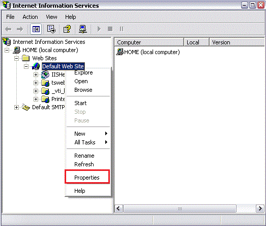 IIS 6 Internet Information Services