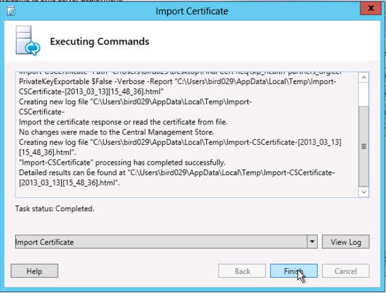 Lync 2013 SSL Certificate