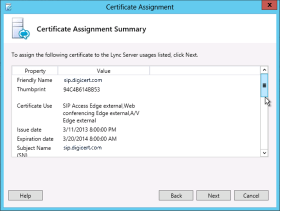 Lync Server 2013 SSL Certificate Installation