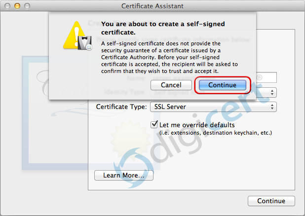 OS X Lion Self-Signed Certificate Warning