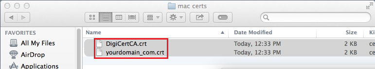 Mac OS X Mavericks,Drag-and-drop Certificate files