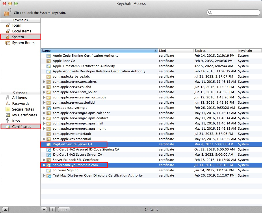 Cebir Veya daha sonra lafı olmaz  Importing and Exporting SSL Certificates in Mac 10.9