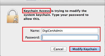 Mac Mavericks Enter Admin Name and Password