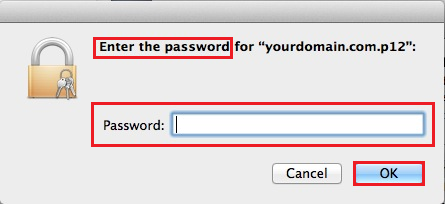 Mac Mavericks Enter Certificate Export Password