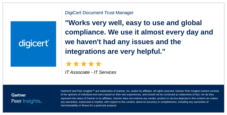Gartner Peer Insights review snippet 3
