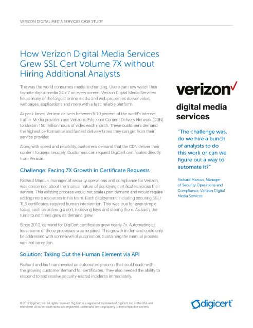 Verizon Degital Media Case Study